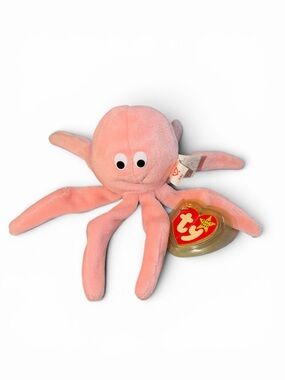 TY Beanie Baby INKY THE PINK OCTOPUS 6" Stuffed Animal 1993 Vintage